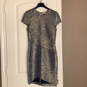 Torn by Ronny Kobo gold shimmer body con mini - size medium